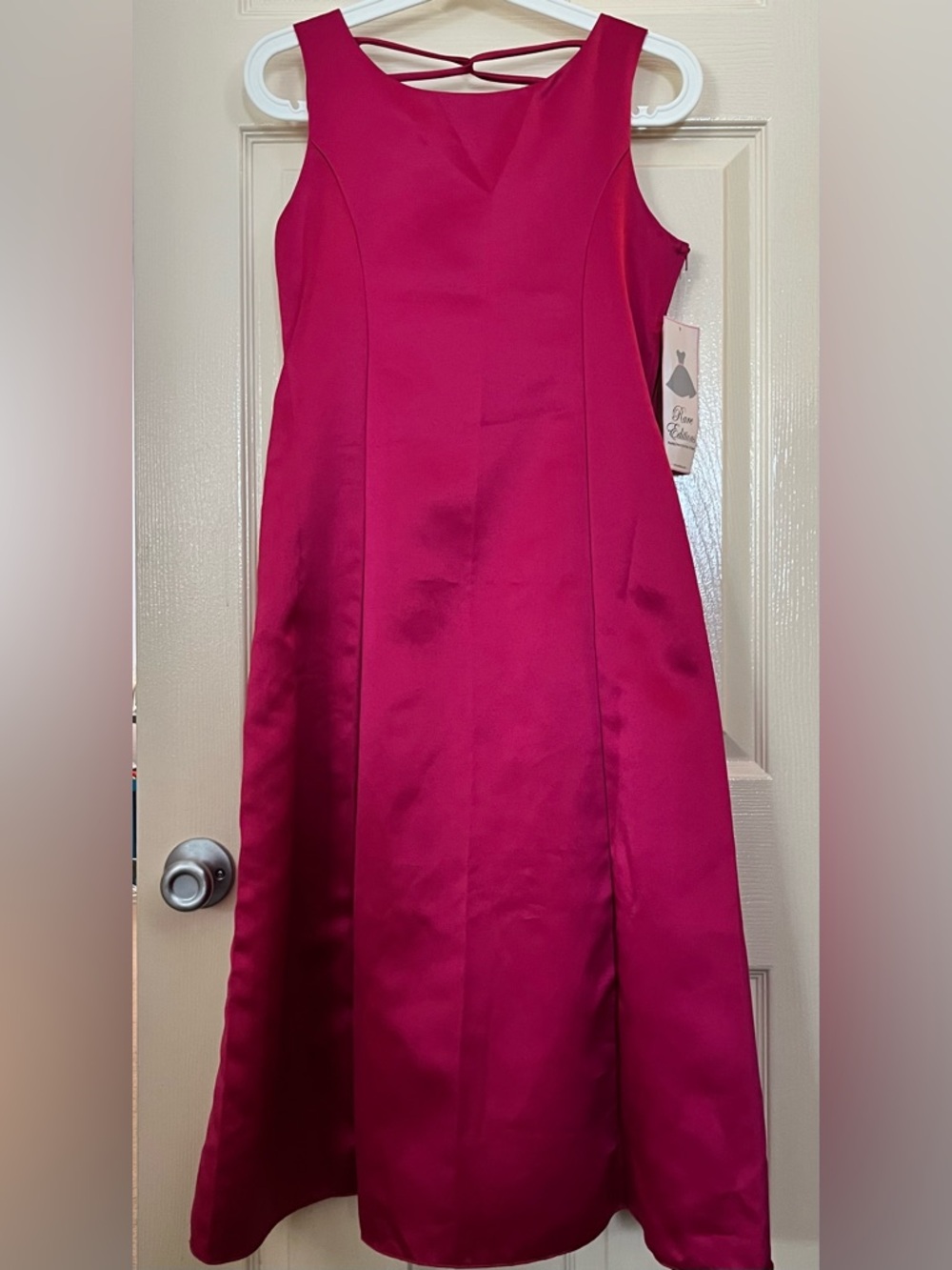 Rare Editions - Hot Pink Satin Dress